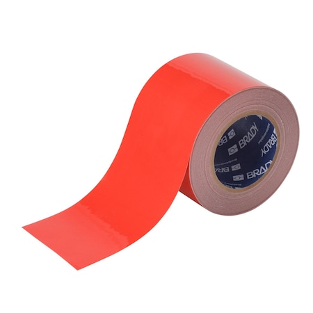 BRADY ToughStripe Cold Floor Marking Tape 4in X 100' Polyester Red 152750